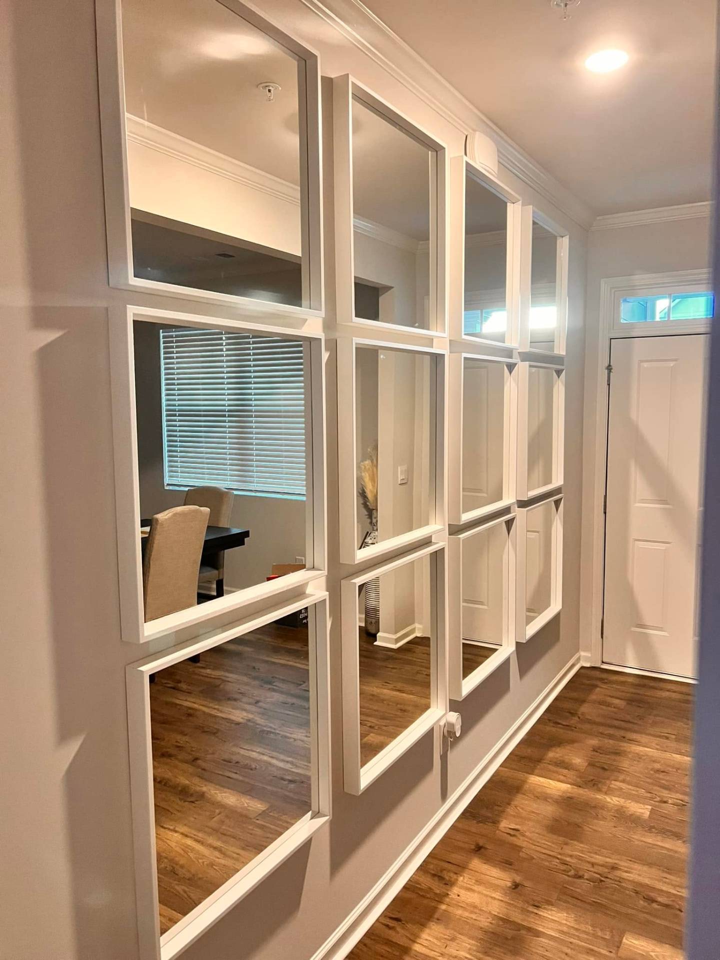Custom Mirror Wall Installation